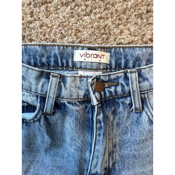 VIBRANT Gold Tag Woman's Jeans/Pants, size 3; Wide leg; ripped styling; Junior - Picture 3 of 10